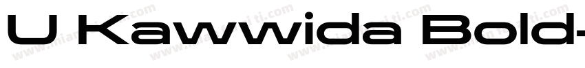 U Kawwida Bold字体转换
